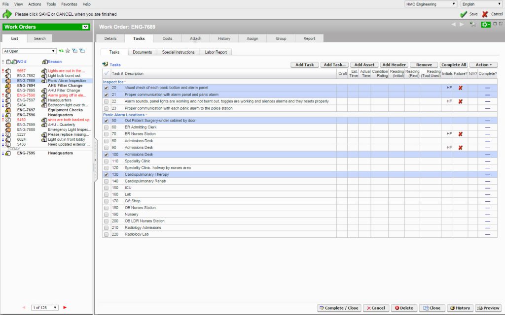 Work Order Module – Active Business Process